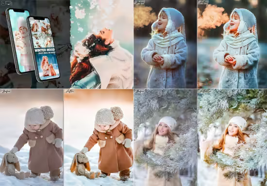 Winter Mood - 7 Mobile &amp; Desktop Lightroom Presets