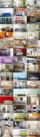 Modern interior large selection of stock photos