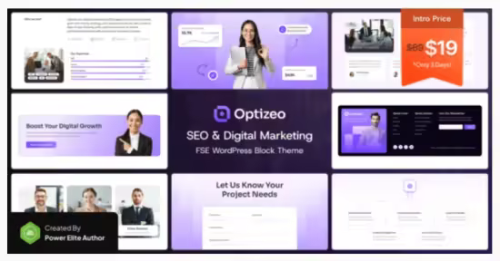 Themeforest - Optizeo v1.0.0 - SEO &amp; Digital Marketing FSE WordPress Block Theme 62580455