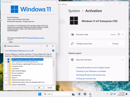 Windows 11 Enterprise LTSC 2024 24H2 Build 26100.8246 AIO 4in1 Preactivated Multilingual April 2026