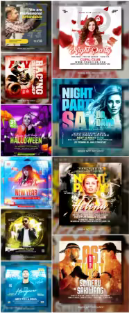 Flyer template in psd vol 29