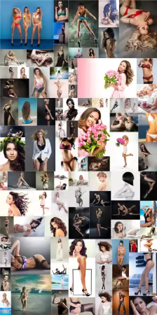 Girls bundle 100 stock photo 1