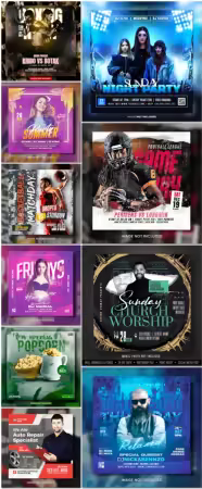 Flyer template in psd vol 1