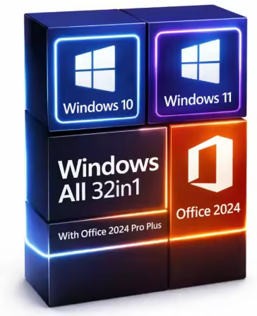 Windows 11 25H2 (No TPM Required) &amp; Windows 10 22H2 AIO 32in1 With Office 2024 Pro Plus Preactivated Multilingual May 2026