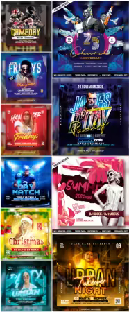 Flyer template in psd vol 30