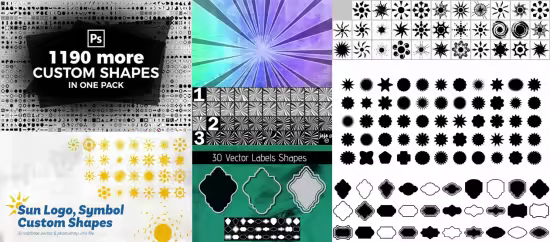 1300+ Shapes Collection for Photoshop