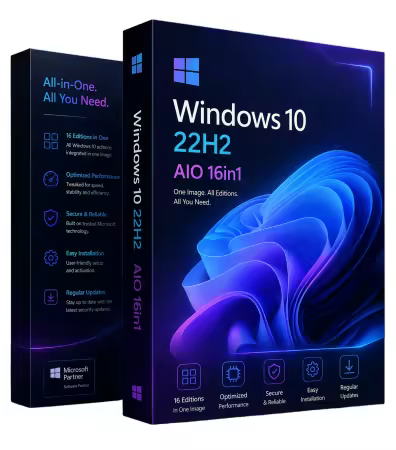 Windows 10 22H2 build 19045.7184 Aio 16in1 Preactivated April 2026