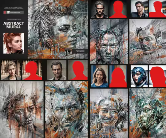Abstract Mural Photo Effect for Photoshop