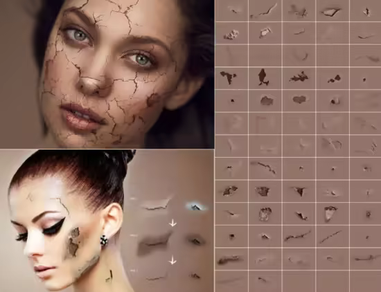 Cracked Photo PNG Overlays for Photoshop