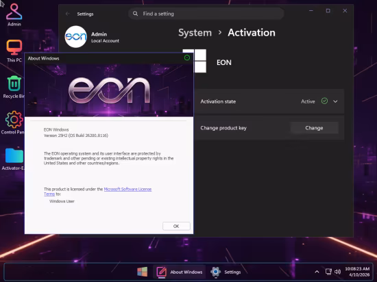 Windows 11 IOT Enterprise LTSC 25H2 Build 26200.8116 EON Edition