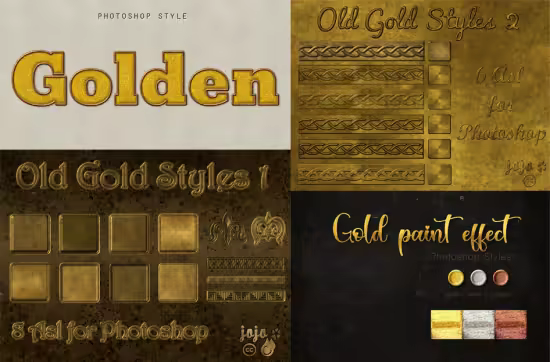 Golden Styles Pack for Photoshop