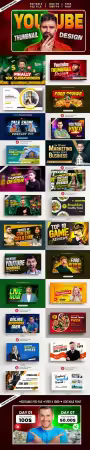25+ Creative YouTube Thumbnail PSD Templates