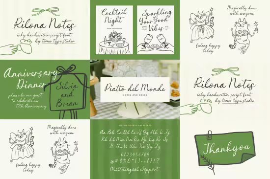 Rilona Notes - Inky Handwritten Script Font