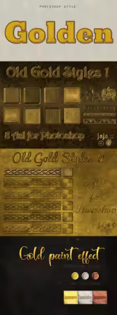 Golden Styles Pack for Photoshop