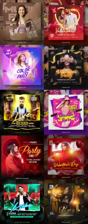Flyer social media post, psd banner set vol 267
