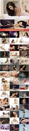 Beautiful girls in lingerie stock photo collection 4