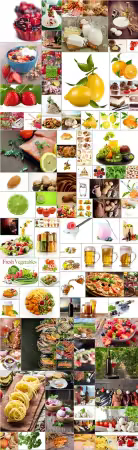 Food, meat, vegetables, fruits, fish, stock photo bundle vol 5