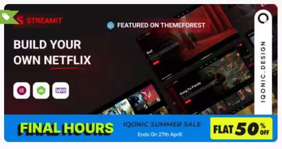 Themeforest - Streamit v4.4.1 - Movie Streaming WordPress Theme for OTT &amp; Video 29772881