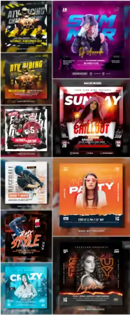 Flyer template in psd vol 33