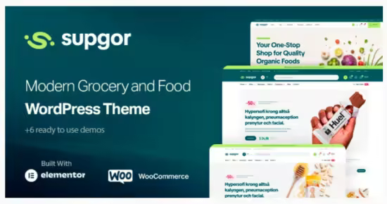 Themeforest - Supgor v1.0.4 - Grocery Store and Food WordPress Theme 61437478