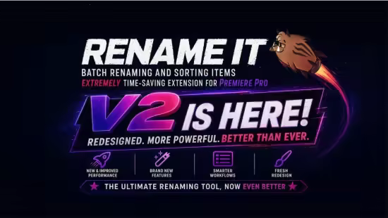 Aescripts Rename It! v2.0 for Premiere Pro