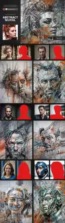 Abstract Mural Photo Effect for Photoshop