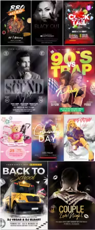 Flyer template in psd vol 34