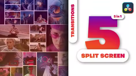 Videohive - 5 Split Screen Transitions - 62672199