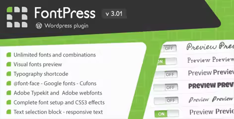 Codecanyon - FontPress v3.4.8 - Wordpress Font Manager 1746759
