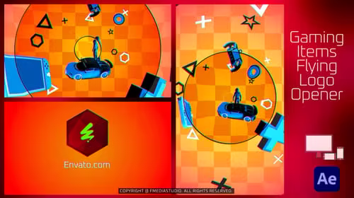EE - Gaming Item Logo Reveal with Animated Geometric Shapes - MLJVQ5G