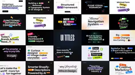 Videohive - UI Typography Pack for Premiere Pro 63256946
