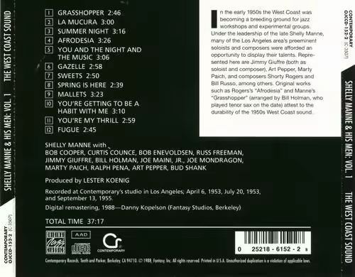Shelly Manne &amp; His Men - The West Coast Sound (1955)