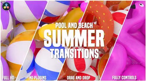 EE - Summer Beach Pool Party Transitions DaVinci Resolve - DKGBYS9