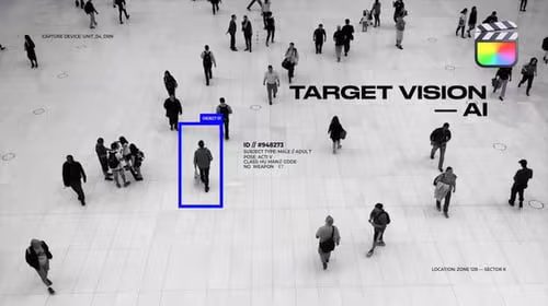 EE - Futuristic AI Vision and Data Tracking HUD Interface Elements - 9AP6ATS