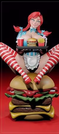 Digital Dark Pin-Ups – Wendy – 3D Print Model