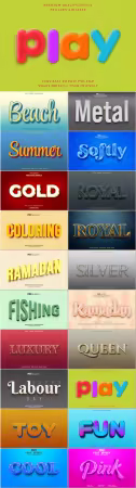 Psd text effect set vol 027