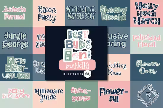 Best Buds Font Bundle - 20 Premium Fonts
