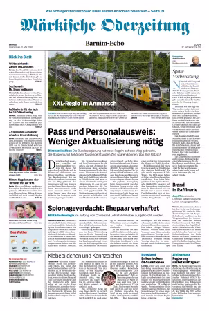 Markische Oderzeitung Bernau - 21 Mai 2026