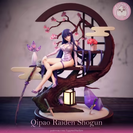 EggmaStudios – Qipao Raiden Shogun (Genshin Impact) – 3D Print Model