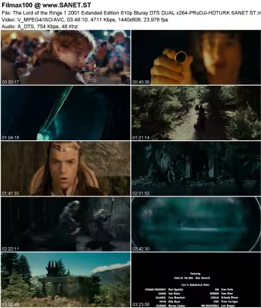 The Lord of the Rings 1 2001 Extended Edition 810p Bluray DTS DUAL x264-PRoDJi-HDTURK