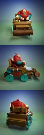 Rufus Ruffcut and Sawtooth – The Buzzwagon – 3D Print Model