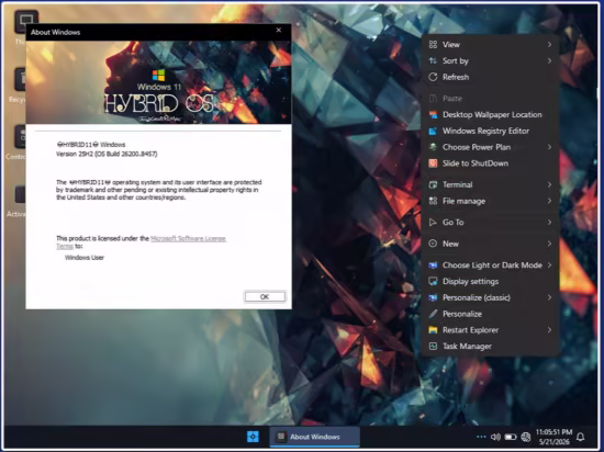 Windows 11 Pro 25H2 Build 26200.8457 HYBRID 11 Edition