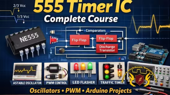 Complete 555 Timer IC Course -Theory,Design and Projects