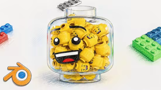 Blender Lego Head Animation || Full Process || 2026