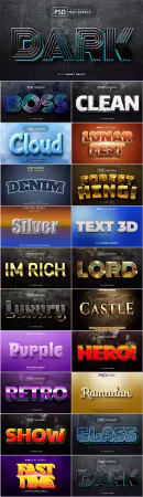 Psd text effect set vol 035