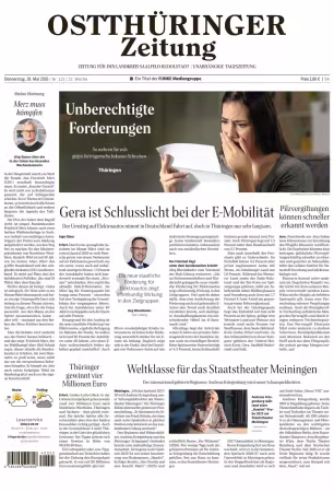Ostthuringer Zeitung (Landkreis SaalfeldRudolstadt) - 28 Mai 2026