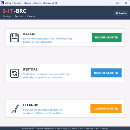 S-IT-BRC – Backup • Restore • Cleanup v2.2.0[DE]