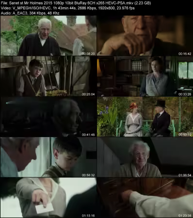Mr. Holmes 2015 1080p 10bit BluRay 6CH x265 HEVC-PSA