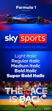 Sky Sports Sans - 10 Styles Font Family NEW!
