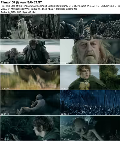 The Lord of the Rings 2 2002 Extended Edition 810p Bluray DTS DUAL x264-PRoDJi-HDTURK